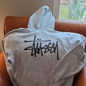 Stussy Light Gray Hoodie for Men
